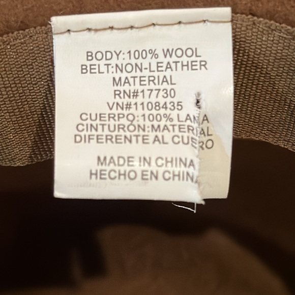 Brown wool  fedora style hat main image 4